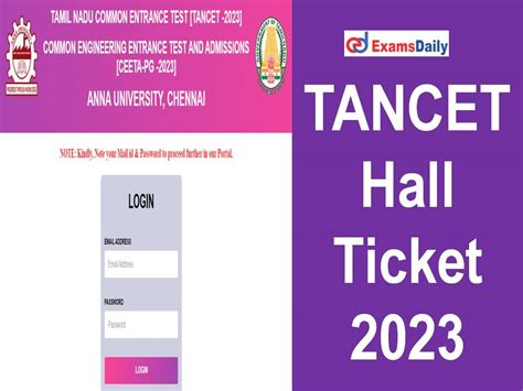 tancet hall ticket download